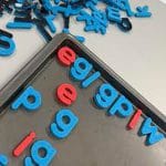 Magnetic letters to help teach reading
