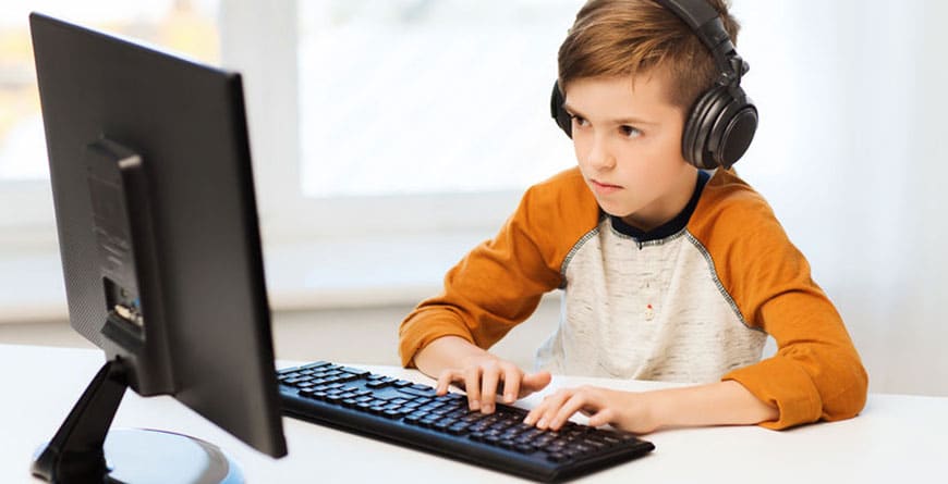 Young Student in a Video Conferencing Tutoring Session