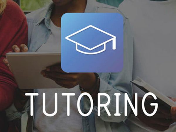 Mortarboard Cap Logo and Tutoring Text